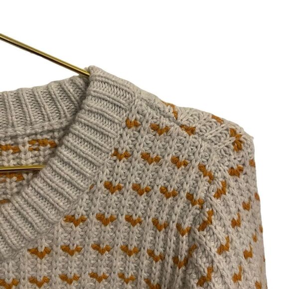 Madewell Striped Barfield Sweater 70's Inspired Retro Ski Wool Blend Size Small - Picture 3 of 8